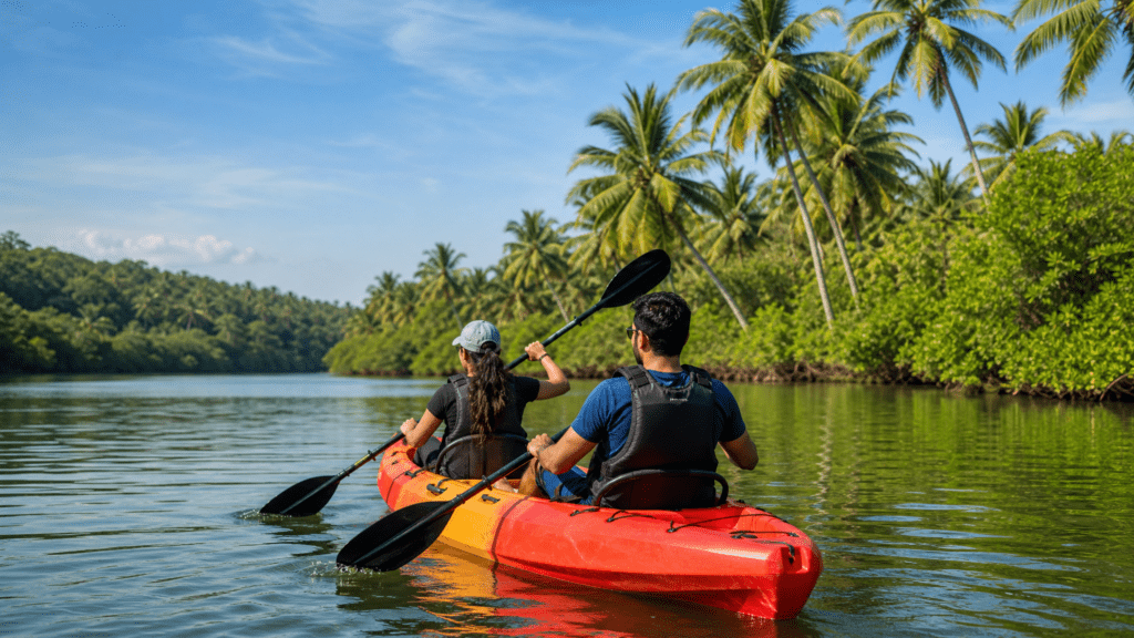 Couple Kayaking Adventure in Saligrama